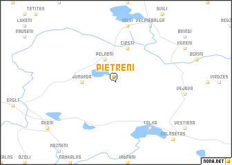 map of Pietrēni