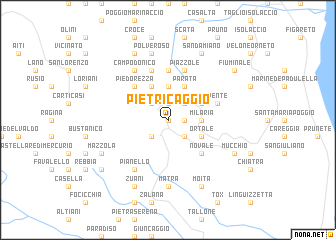 map of Pietricaggio