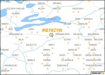 map of Pietrzyki