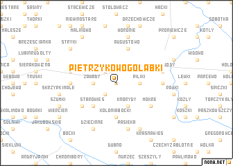 map of Pietrzykowo Gołąbki
