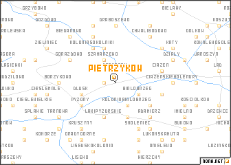 map of Pietrzyków