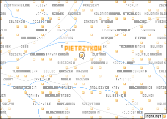 map of Pietrzyków