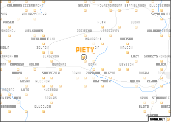 map of Pięty