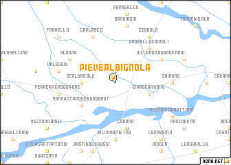 map of Pieve Albignola