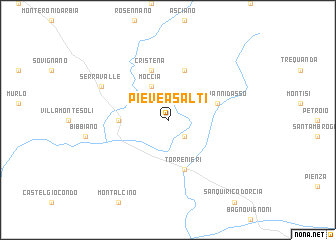 map of Pieve a Salti