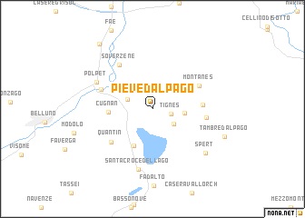 map of Pieve dʼAlpago