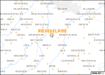 map of Pieve del Pino