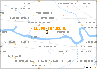 map of Pieve Porto Morone
