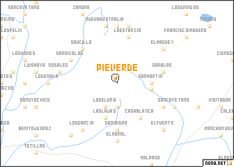 map of Pié Verde