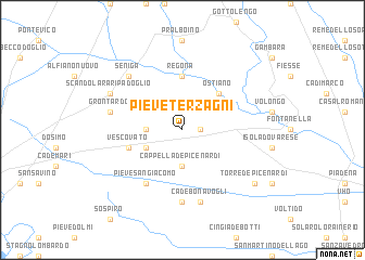 map of Pieve Terzagni