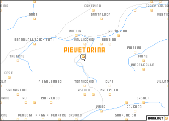 map of Pieve Torina