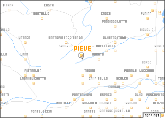 map of Pieve