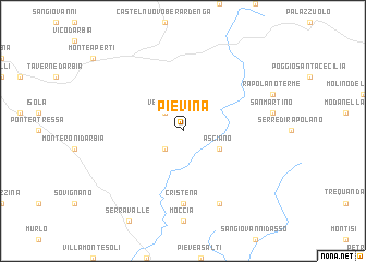 map of Pievina