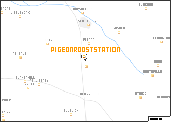 map of Pigeon Roost Station