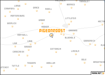 map of Pigeonroost