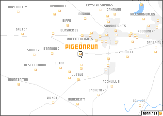 map of Pigeon Run