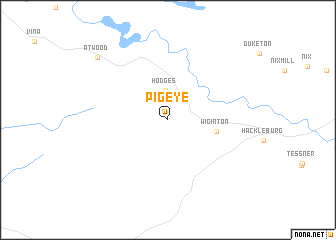 map of Pigeye