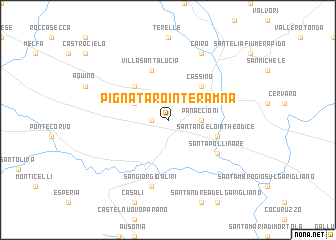 map of Pignataro Interamna