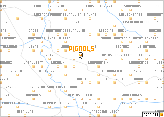map of Pignols