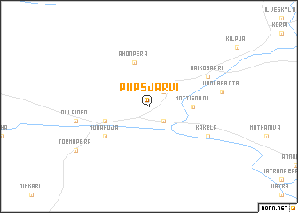 map of Piipsjärvi