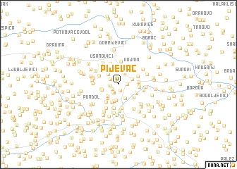 map of Pijevac