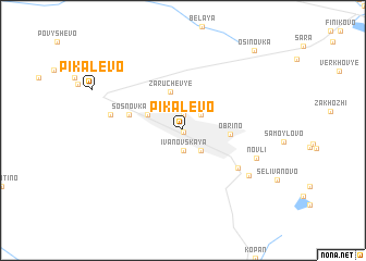 map of Pikalëvo