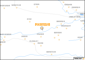 map of Pikanova