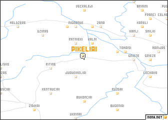 map of Pikeliai