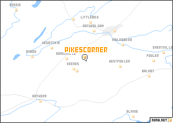 map of Pikes Corner