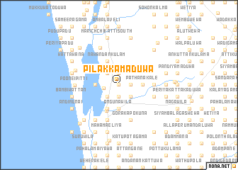 map of Pilakkamaduwa