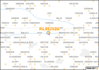 map of Pilaszków