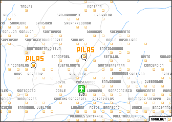map of Pilas