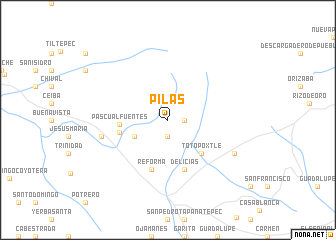 map of Pilas