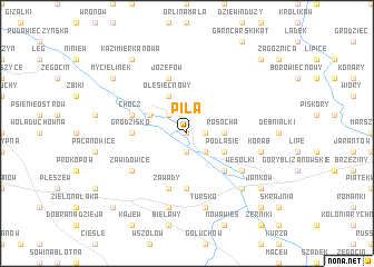 map of Piła