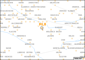 map of Piła