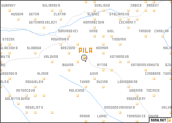 map of Píla