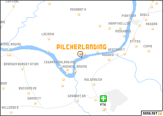 map of Pilcher Landing