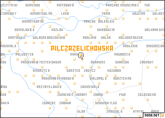map of Pilcza Zelichowska