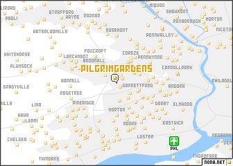 map of Pilgrim Gardens