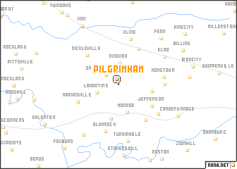 map of Pilgrimham