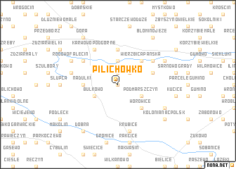 map of Pilichówko