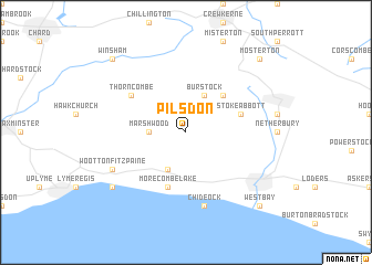 map of Pilsdon