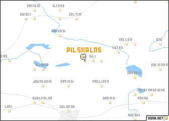 map of Pilskalns
