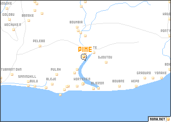 map of Pimé