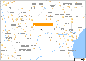 map of Pinagsibaan