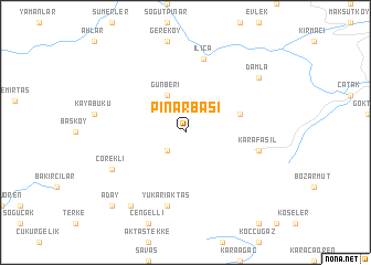 map of Pınarbaşı