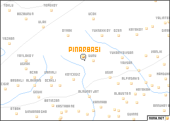 map of Pınarbaşı