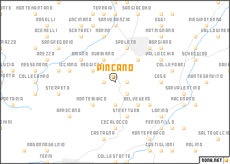 map of Pincano