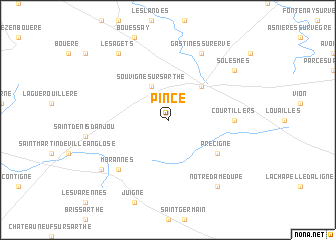 map of Pincé