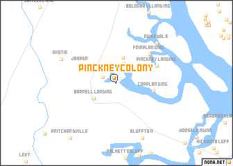 map of Pinckney Colony